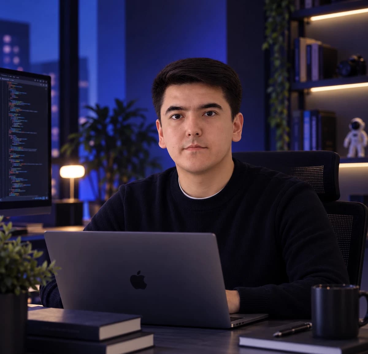 Komiljon Xamidjonov dasturlash studiyasida